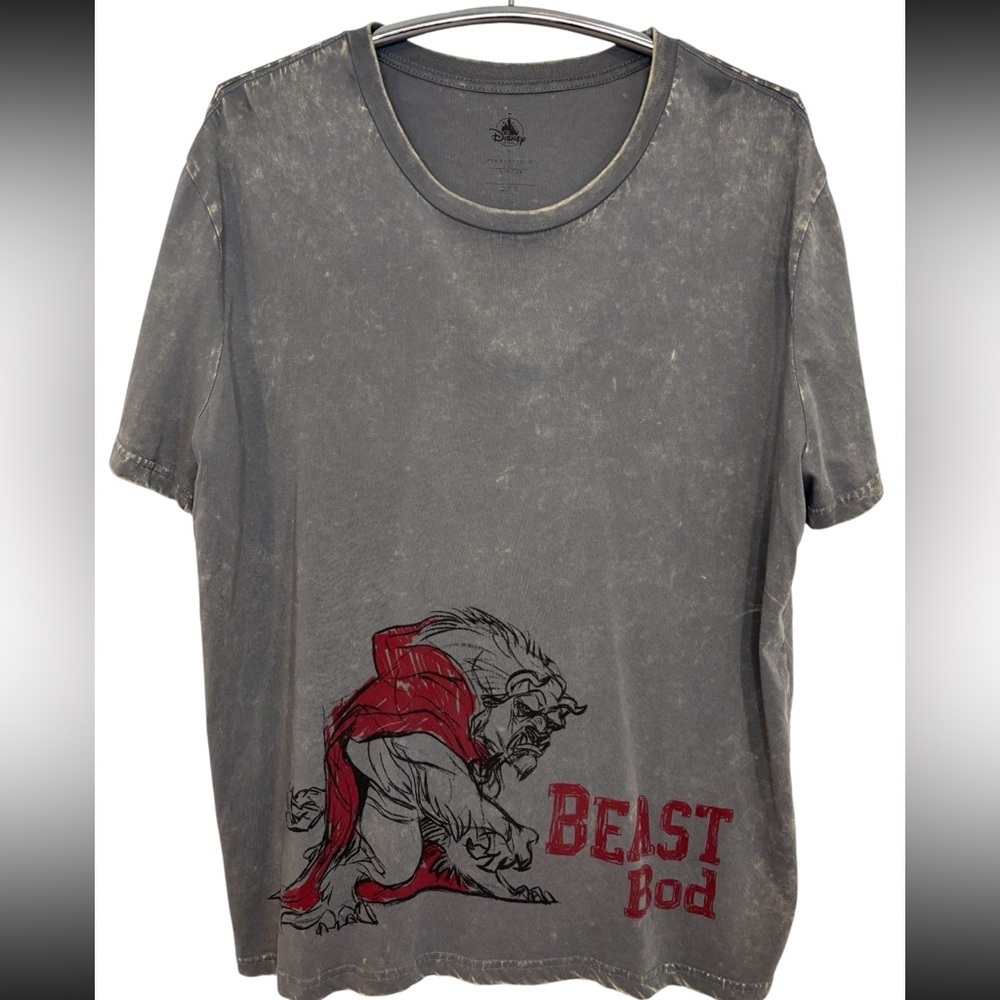 Disney Beauty & the Beast Gray T-Shirt with Black Logo